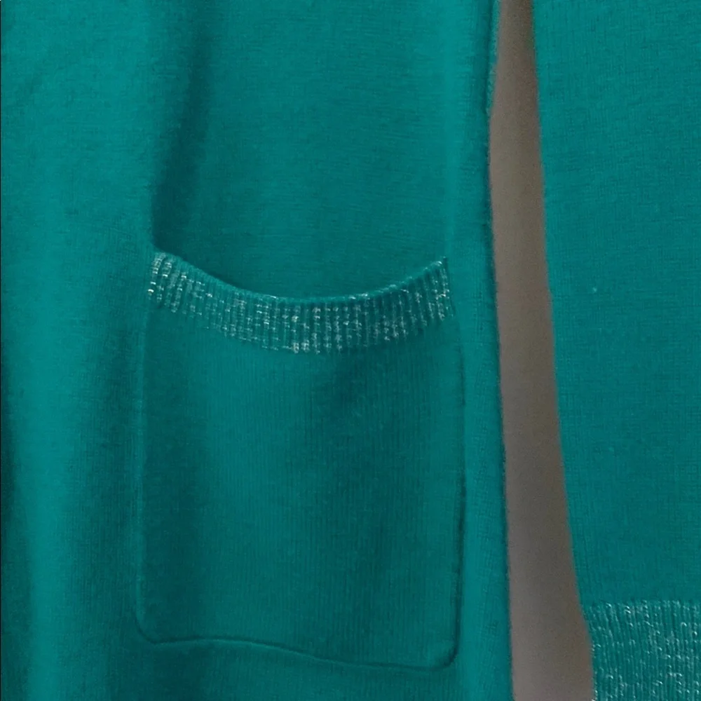 Guess - Studded Teal Knit Womens Dress Blouse Size Small Long Sleeve - Picture 7 of 8